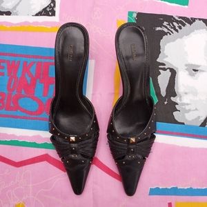 Fioni Kitten Heel Black Mules💖💖💖